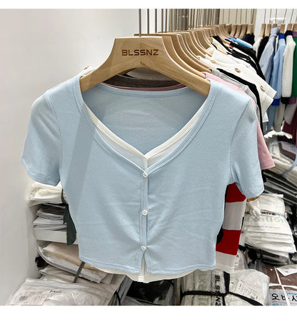 Summer Women T Shirt T-Shirt Woman Clothes Tops Tshirt Female Crop Top Tees Y2k Para Mujer Ropa De Mujer Roupas Feminina Traf