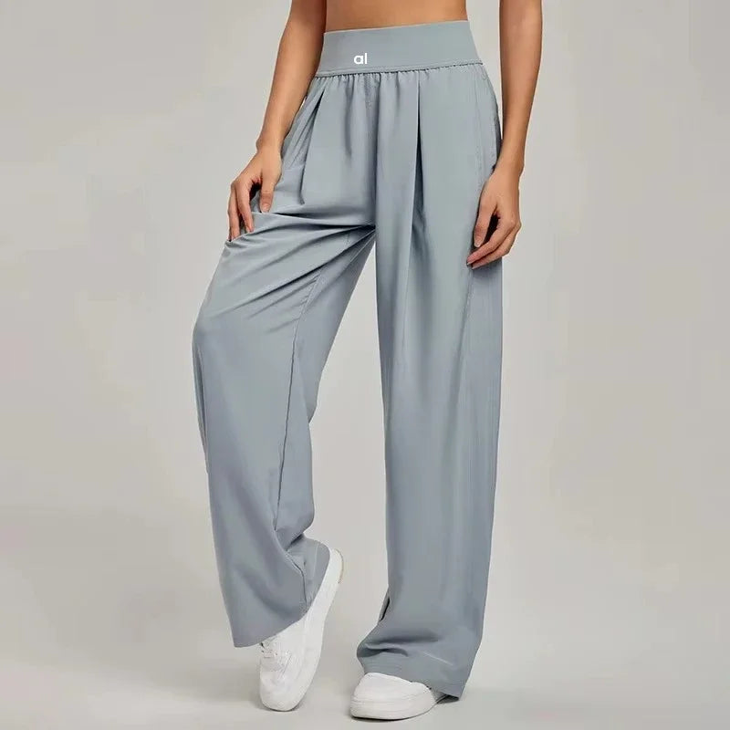 New Yoga Pants Women Loose Wide Leg High Waist Fitness Quick Dry Running Sweatpants