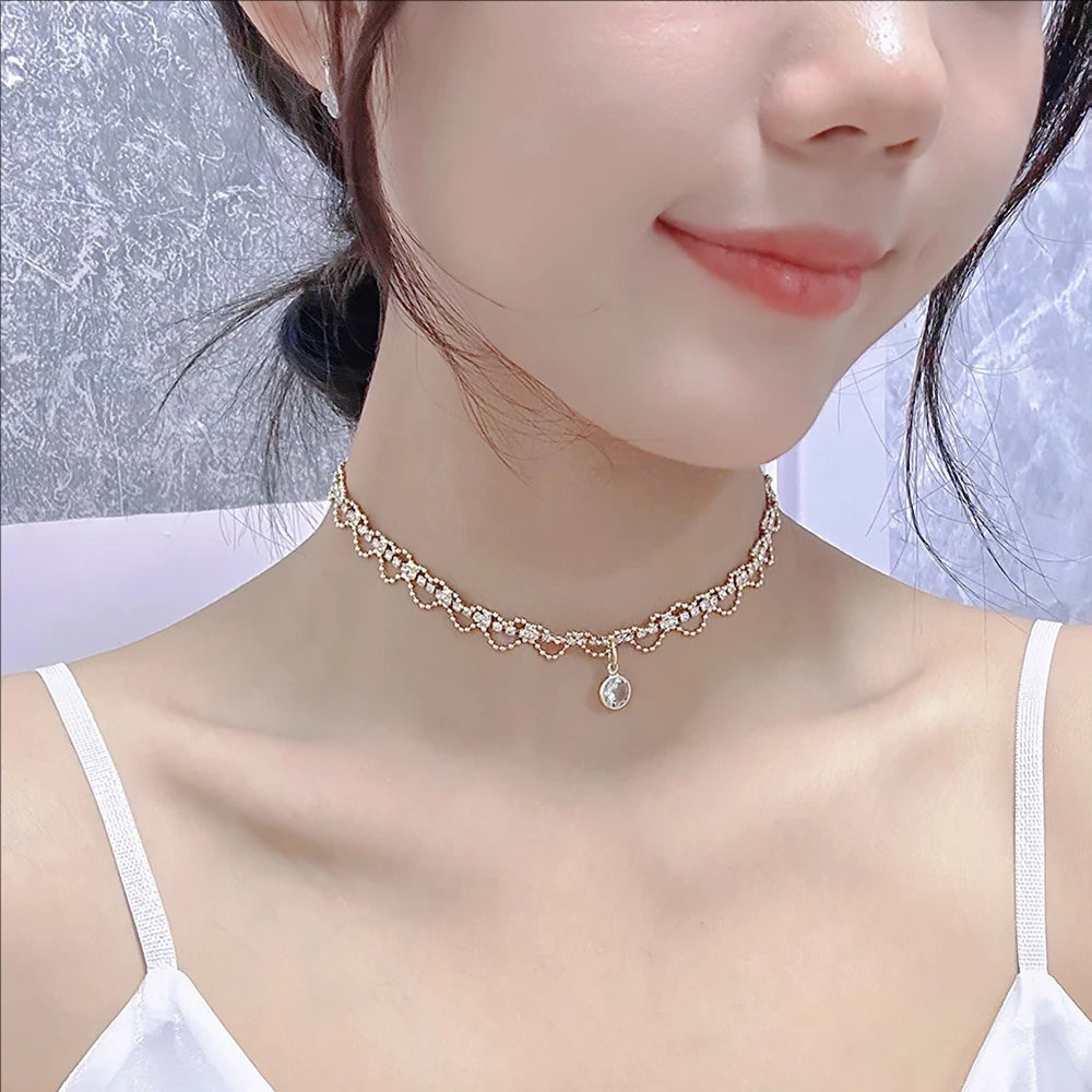 New Necklace For Women Light Luxury Niche Design Sense Temperament Chain Choker Advanced Clavicle Jewelry