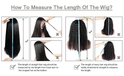 Glueless Wigs Human Hair For Women Kinky Straight Human Hair Wigs Pre Plucked Easy To Wear And Go 4x4 Lace Front Wig Nautural