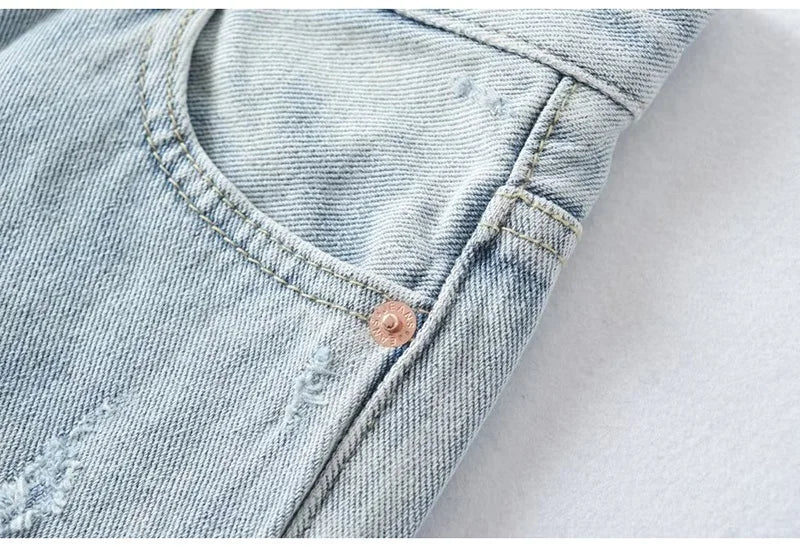 Blue Jeans Women High Waist 2025 Loose Casual Boyfriend Long Jeans For Work Ladies Simple Straight Leg Denim Pants For Women