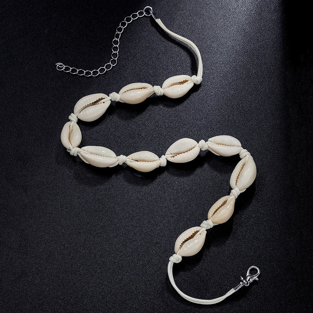 Classic Fashion Shell Beaded Necklace Women's Simple Personalized Handicrafts Gift Clothing Accessories collares para mujer