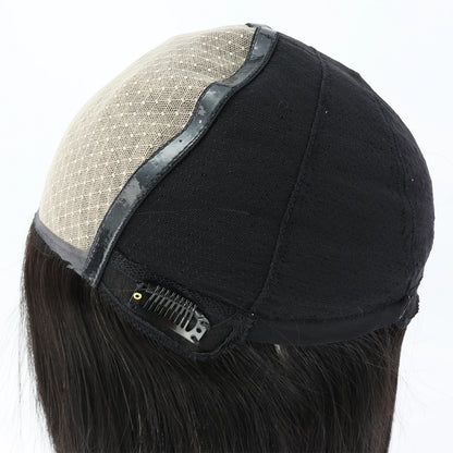 6x6“ Silk Top Full Lace Wig with PU front Real Virgin European Human Hair Wig for Women Silk Base with Elastic Net Wear to go