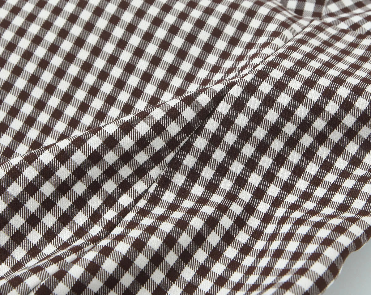 Tops For Women Bow Embellished Small Plaid Top 2025 Summer Camisole Sleeveless Top Woman Tops Women's Tank Top