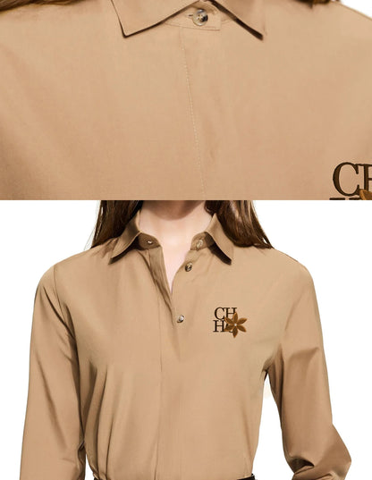 New Women Skirts Sets Long Sleeved Shirts Embroidery Design A Line Pleated Skirt Temperament Casual Office Ladies Skirts Suits