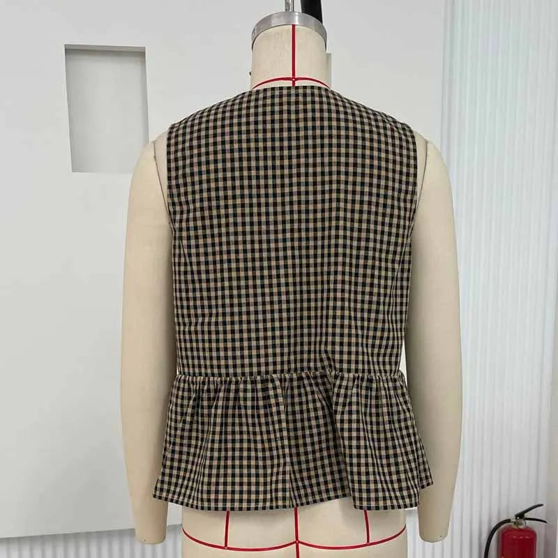 Women Tie Front Peplum Tank Tops Y2K Sleeveless Lace Up Ruffle Hem Babydoll Vest Shirts Cute Summer Going Out Crop Tops