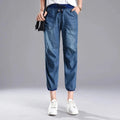 Summer Styles Loose Jeans For Women Calf-Length Harem Pants Elastic High Waist Thin Pants Fashion Jeans 4XL