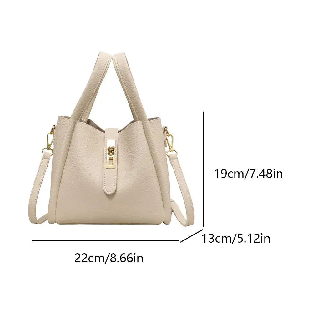 Stylish Bucket Bag for Women with Magnetic Closure Crafted from Durable PU Leather Ideal for Work and Travel Use