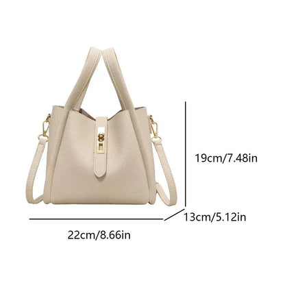 Stylish Bucket Bag for Women with Magnetic Closure Crafted from Durable PU Leather Ideal for Work and Travel Use