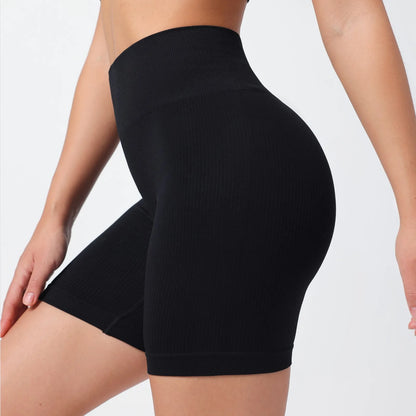 Women's Summer Loose Solid Color Yoga Pants Comfy Workout Pants Slim Female High Elastic Waist Skinny Yoga Running Sporty Shorts