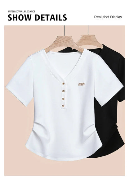 Tops Woman 2024luxury Designer Korean Fashion Summer Outfit T Shirts for Women 2024 White Shirts Y2k 3xl