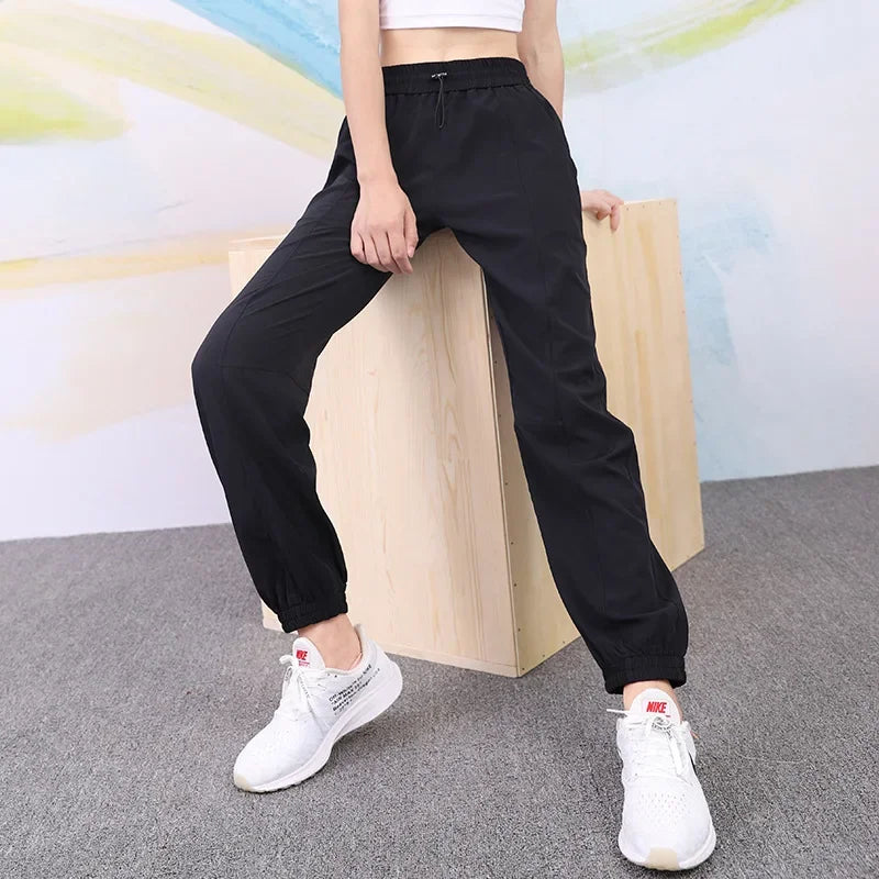 Women Yoga Training Pants Sports Trousers Exercise Fitness High Waist Sportswear Running Jogging Pants Workout Yoga Sweatpants