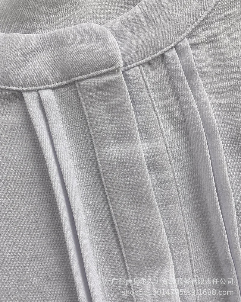 Tops Women Blouse Top Flare Sleeve V Neck Summer Casual Loose Bell Sleeve Work Simple Tees Y2k Streetwear Elegant Splice 2025