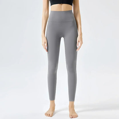 Yoga Pants No Embarrassment Line Sports Fitness Pants Tight Peach Lift Hip High Waist Nude Yoga Leggings