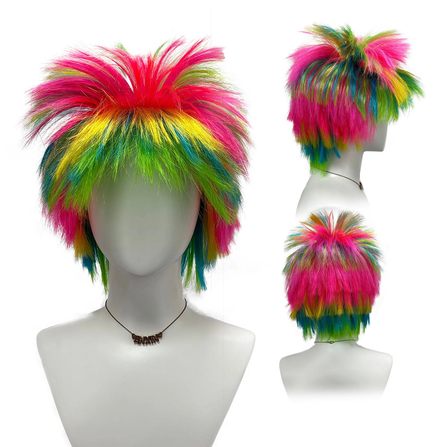 Trick colorful dress up wig explosion head hedgehog-inspired style head modeling wigs for costume party Halloween cosplay gifts