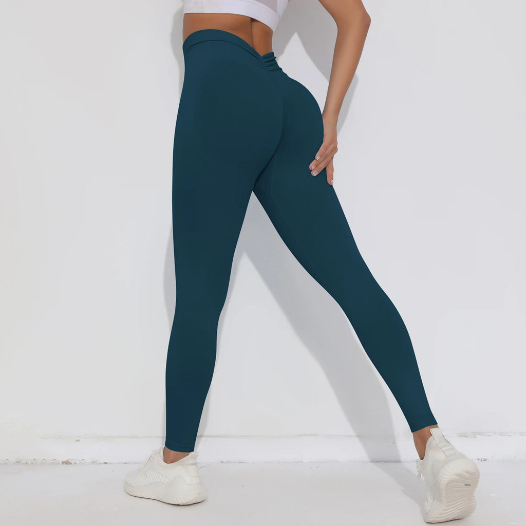 V Butt Yoga Pant Women Fitness Running Pants Tummy Control Slimming Booty Leggings Quick Drying Cycling Workout