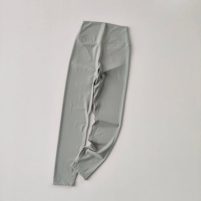 Yoga Pants Without Embarrassment and Nudity Women's High Waisted and Belly Closed Runningtight Fitting Traceless Fitness Legging