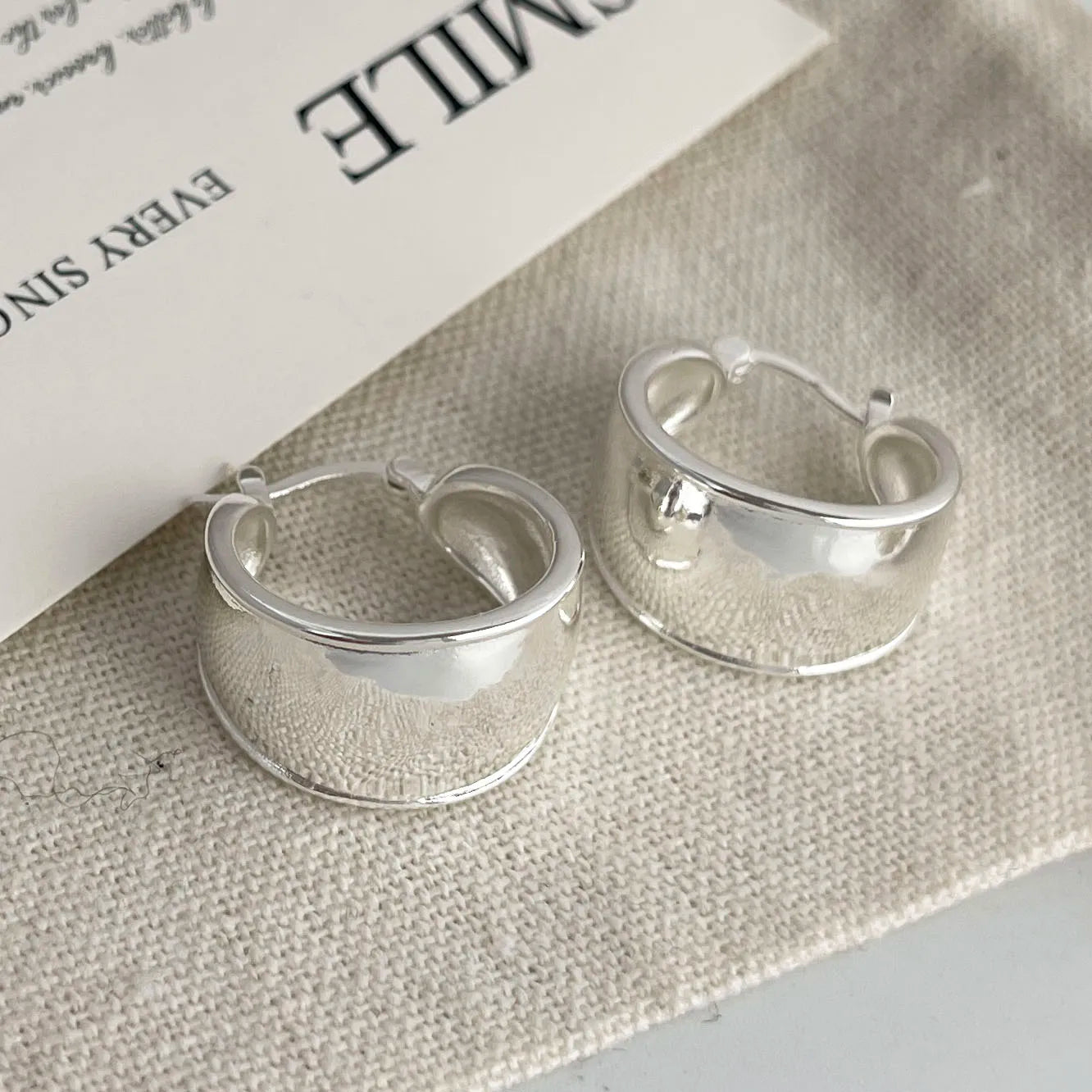 925 Sterling Silver Earrings for Women Wide Sexy Girl Fashion Trendy Jewelry Gift Party Wedding pendientes