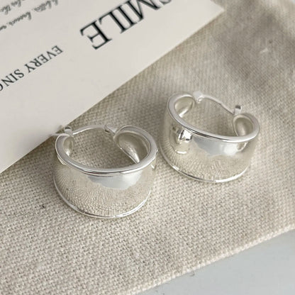 925 Sterling Silver Earrings for Women Wide Sexy Girl Fashion Trendy Jewelry Gift Party Wedding pendientes