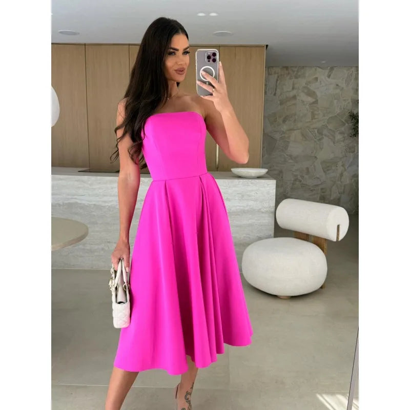Womens Sleeveless Dresses Ball Gown Dress Elegant  Lady Dress Loose Clothes