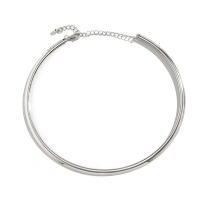 Elegant Simple Chunky Circle Necklace for Women Trendy Choker Collar 2024 Fashion Jewelry on The Neck Accessories Female
