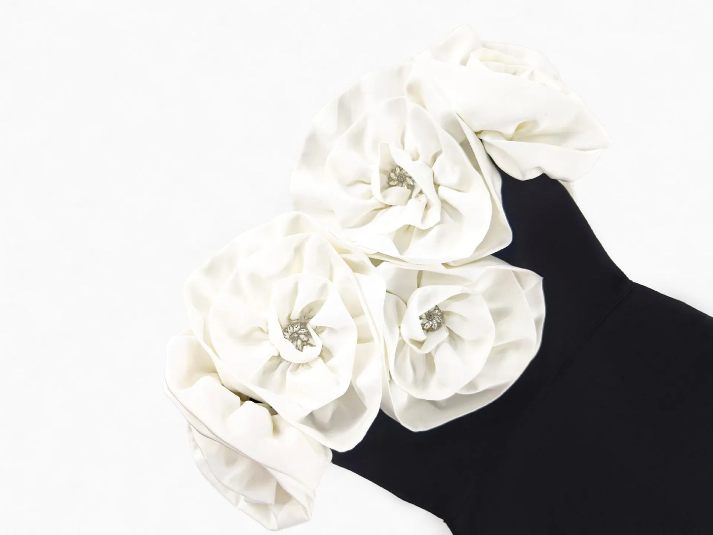 Women Banade Dresses Sexy Big Flowers Off the Shoulder Long Dress Celebrate Evening Party Dress Birthday Party Wedding Outfit