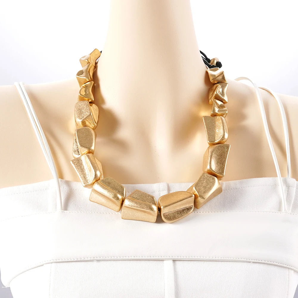 Hip-hop Style Men's And Women's Necklaces 2025 New Concert Runway Accessories With Exaggerated Irregular Collarbone Chains