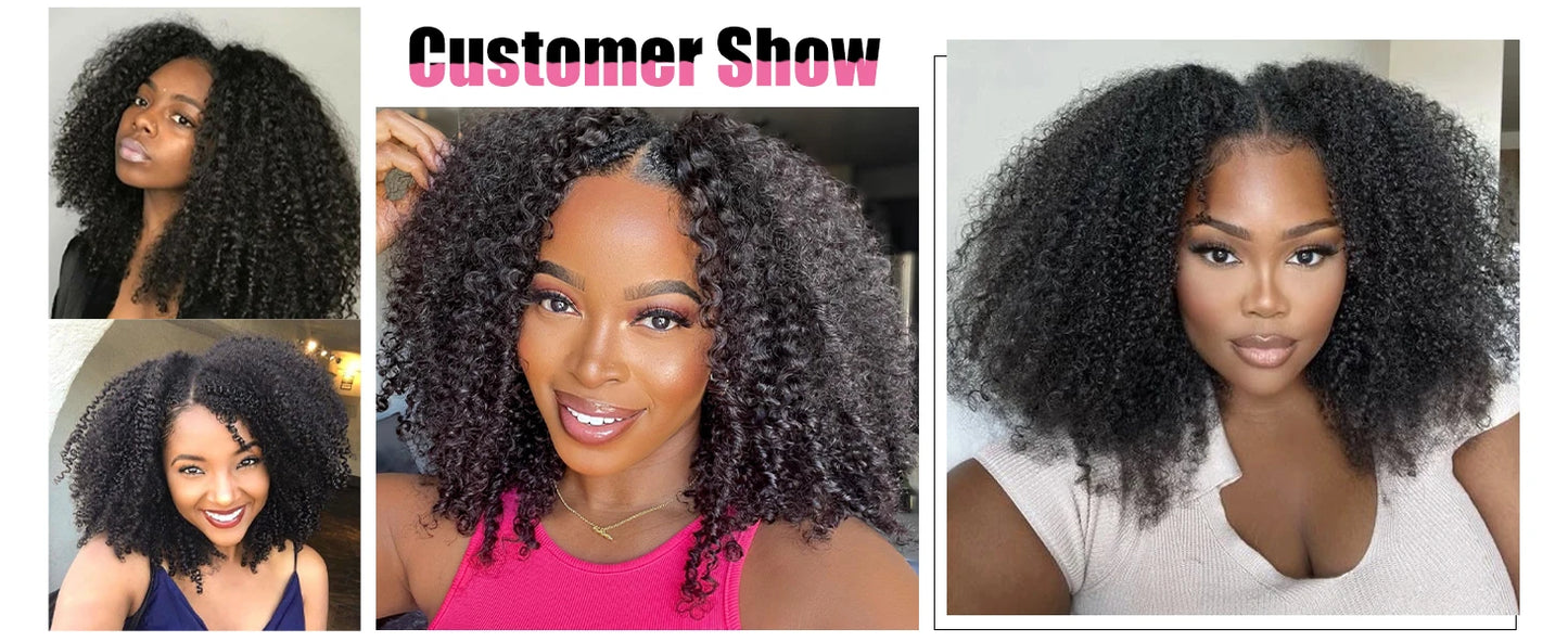 Brazilian Afro Kinky Curly Human Hair Bundles 4b 4c Afro kinky Bulk Human Hair Weave Bundle Deal Hair Extensions Wholesale