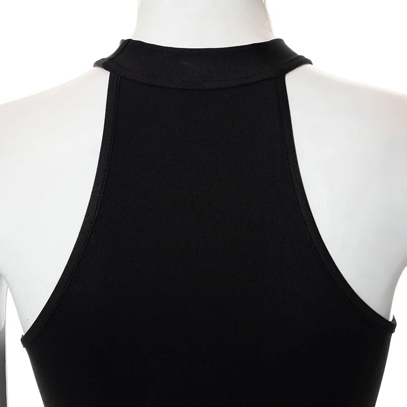 Black Dresses For Women Y2k Clothes Long Tassels Vestidos De Mujer O-neck Sleeveless Sexi Night Dress Hot Club Outfit Streetwear