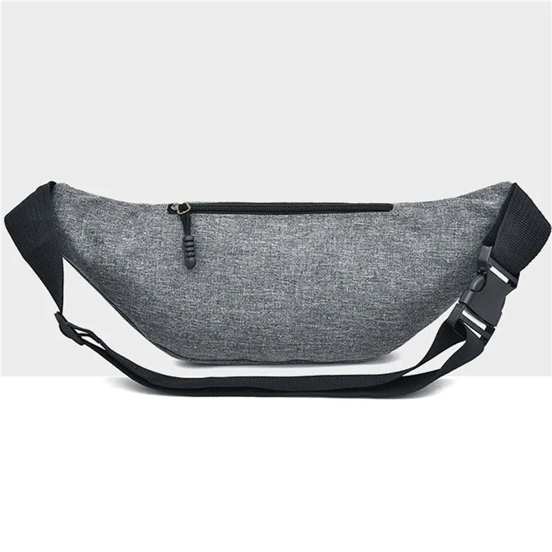Men's and Women's Universal Models Waist Bag Fashion Crossbody Bags Sports Cell Phone Bags Solid Color Large Capacity Chest Bag