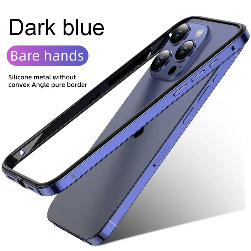 Hybrid Silicone Frame Aluminum Metal Phone Cases For iPhone 16 15 Pro Max 14 13 12 Better Heat Bumper