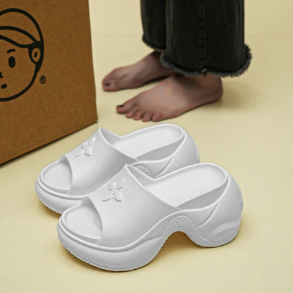 Women's Shoes 35-40 Spring Platform Clover Slippers High Heels Breathable Sandals Street Casual Shoes New Soft Soles