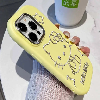 Sanrio Hello Kitty Cute Phone Cases For iPhone 15 14 13 12 11 Pro Max Mini XR XS 7 8 Plus Cartoon Anti-drop Soft Cover Pink Girl