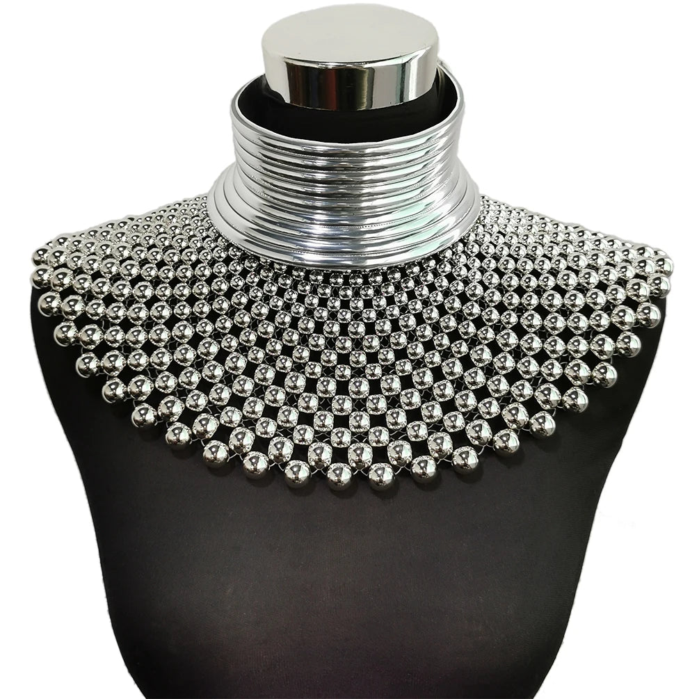 Indian Necklaces for Women Brand African Jewelry Handmade Beaded Statement Collar Beads Choker Necklace Wedding Dress