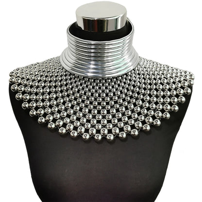 Indian Necklaces for Women Brand African Jewelry Handmade Beaded Statement Collar Beads Choker Necklace Wedding Dress