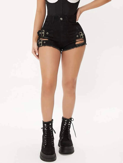 2025 New High Waist Sexy Ripped Stretch Denim Jeans Shorts Ripped Jeans for Women