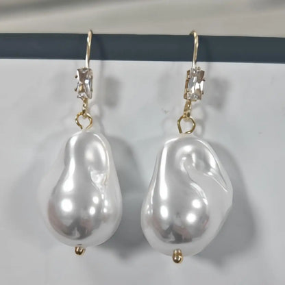 Fashion Wedding Jewelry Earrings, Silver Pearl Earrings, Minimalist Style, Women's Earrings, The First Choice For Giving Gifts