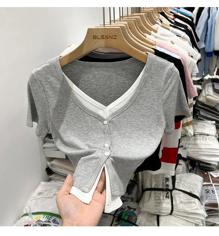 Summer Women T Shirt T-Shirt Woman Clothes Tops Tshirt Female Crop Top Tees Y2k Para Mujer Ropa De Mujer Roupas Feminina Traf