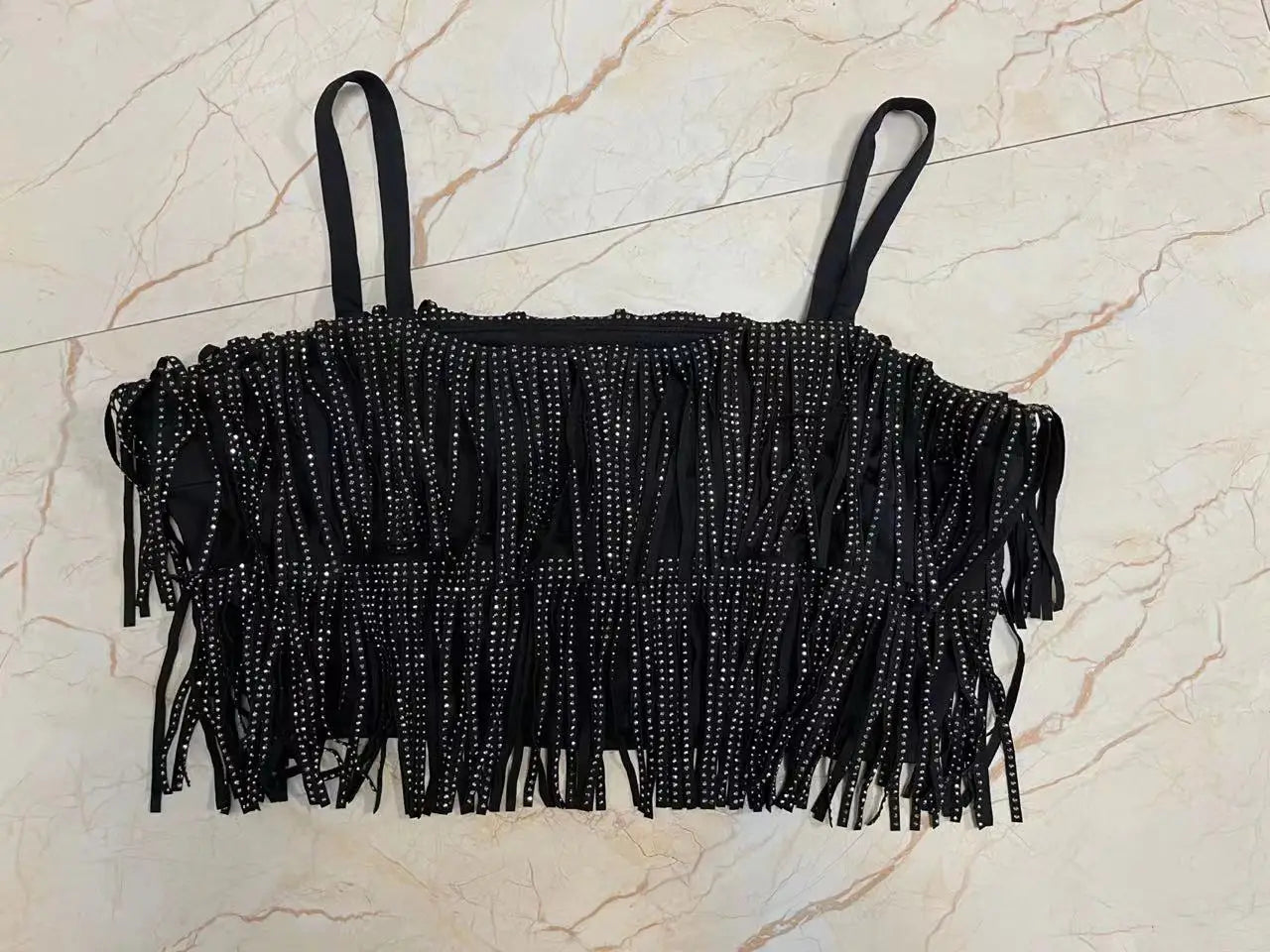 Women Skirt Fashion 2025 New Autumn High Waist Belt Multi Layer Short  Heavy Drilling Rhinestones Fringed Skirt with Cake A Line