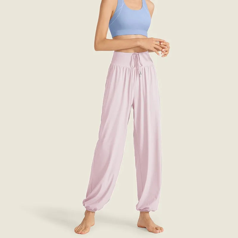 Women's Casual Loose Yoga Pants Dance Running Outdoor Sports Long Trousers Qui Dry Breathable Comfortable Sweatpants