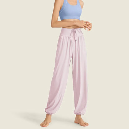 Women's Casual Loose Yoga Pants Dance Running Outdoor Sports Long Trousers Qui Dry Breathable Comfortable Sweatpants