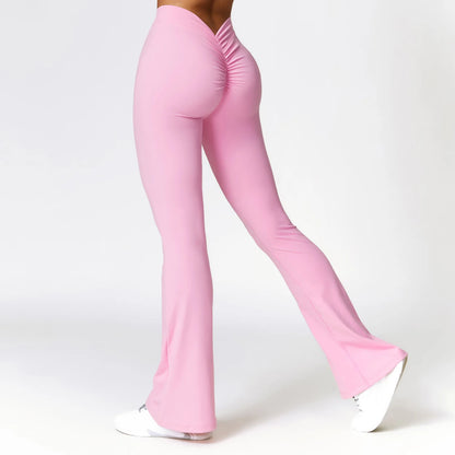 Yoga Leggings Flared Pants Women High Waist Slim Female Workout Long pant Gym Push Up Fitness Running Quick Dry SportWear