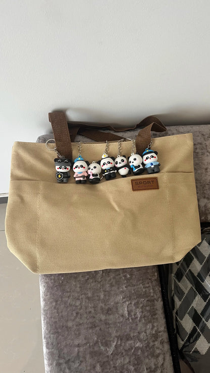 New Canvas Tote Bags for Women Large Capacity Single Shoulder Bag Student Classes Commute Carrying Bag Ladies Casual Handbags