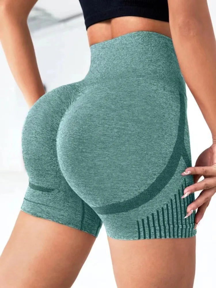 Women Yoga Shorts High Waist Workout Shorts Fitness Yoga Lift Butt Fitness Ladies Gray Yoga Gym Running Short Pants Sportswear