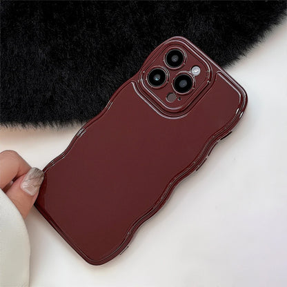 New Men Women Wave Phone Case For iPhone 12 13 14 15 16 Pro Max Shockproof Dissipate Heat Silicone Soft Cases Protective Shell