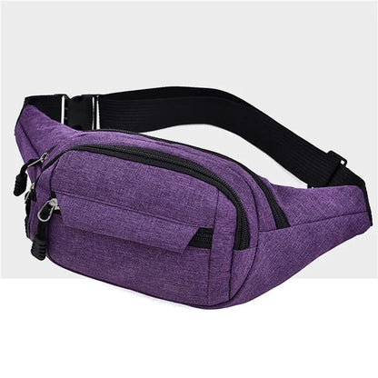 Men's and Women's Universal Models Waist Bag Fashion Crossbody Bags Sports Cell Phone Bags Solid Color Large Capacity Chest Bag