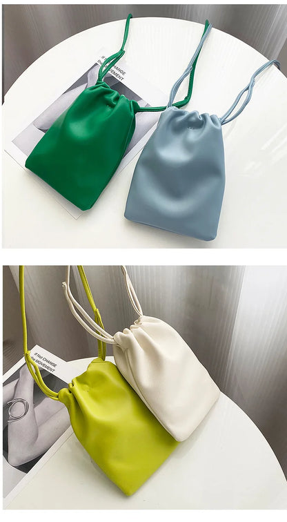 Women Handbags Female Pu Leather Shoulder Bags Large Capacity Crossbody Bags Solid Flap for Women Portable Phone Purse