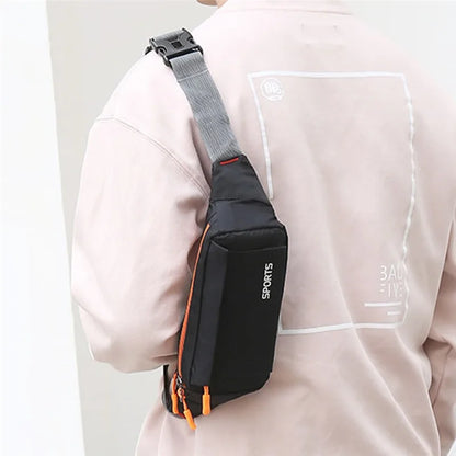 Men's and Women's Universal Models Waist Bag Fashion Crossbody Bags Sports Cell Phone Bags Solid Color Large Capacity Chest Bag