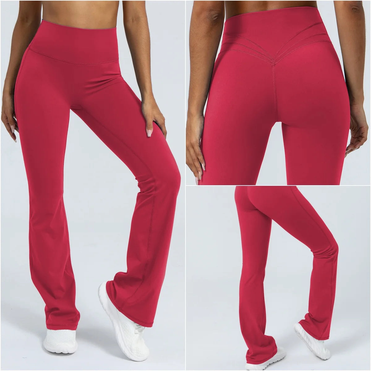 Women Yoga Pants 4 Way Stretch Tummy Control Workout Running Bell Bottom Leggings Long Bootleg Gym Flare Pants Women Sportswear