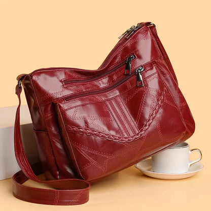 Light Women's Bags for Mom Multi-pocket Design Ladies Crossbody Shoulder Bags Vintage Pu Leather Purses and Handbags Sac A Main